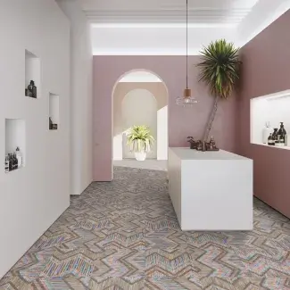 My Saga² Indian chevron - Room scene